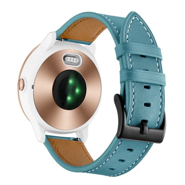 Garmin Vivoactive 3 / Vivomove HR ægte læder Urrem - Blå Blue