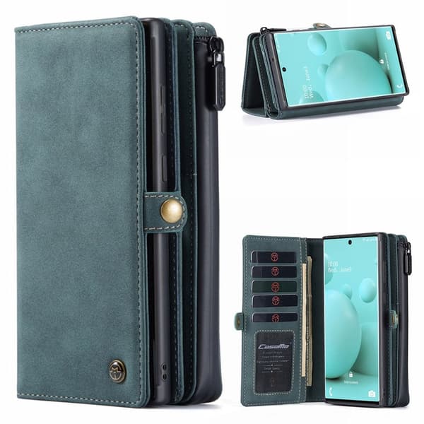 CaseMe Samsung Galaxy S21 Ultra 2i1 Lommebok - Blå Blue