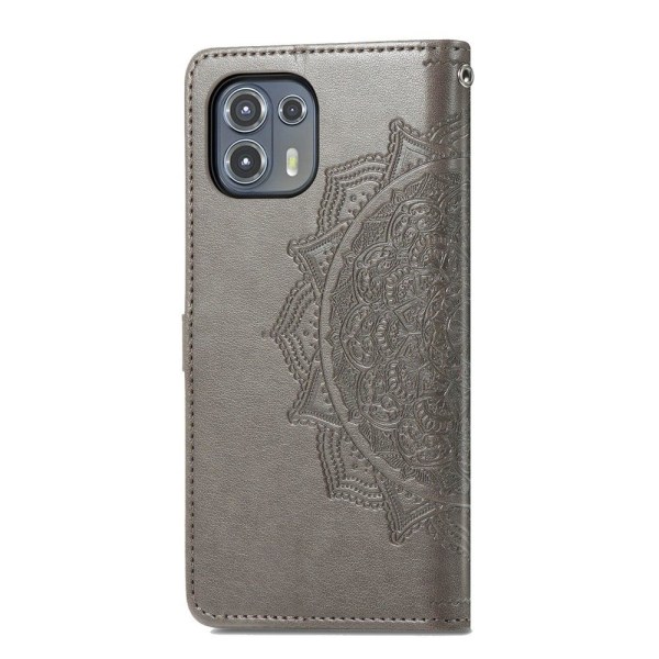 Mandala Motorola Edge 20 Lite Läppäkotelo - Harmaa Silver grey