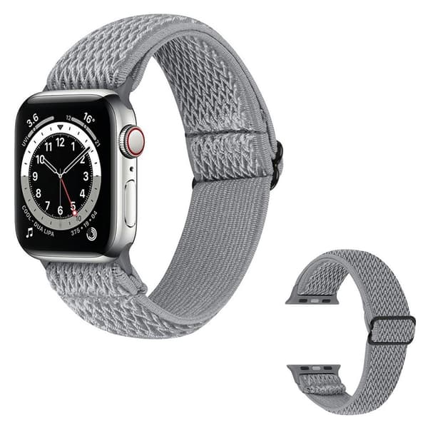 Apple Watch 40 mm klockarmband i nylondesign - Grå Silvergrå