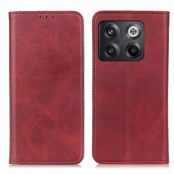 Äkta läder OnePlus Ace Pro / OnePlus 10T fodral - Röd Röd