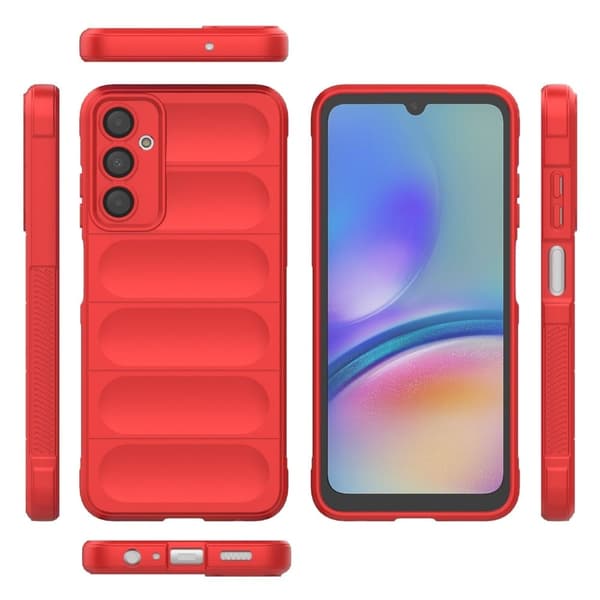 Mjukt greppformat skal för Samsung Galaxy A05s - Röd Röd