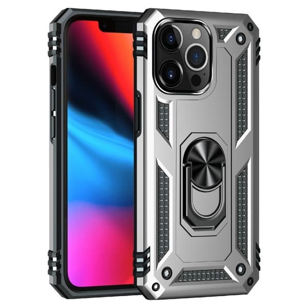 Bofink Combat iPhone 13 Pro Max Suojakotelo - Hopea Silver grey