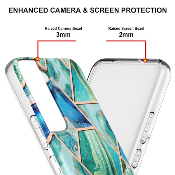 Marble Samsung Galaxy S22 Etui - Grønn Green