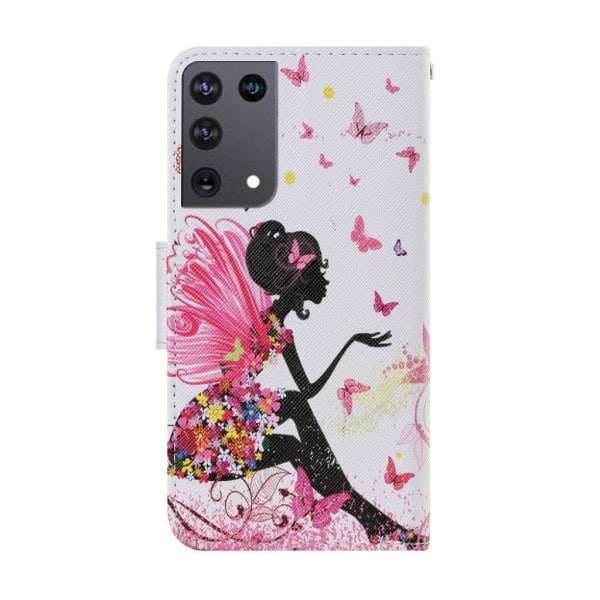 Wonderland Samsung Galaxy S21 Ultra 5G flip kuoret - Kauneus Pink