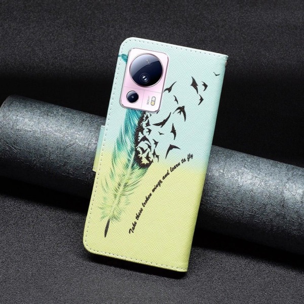 Wonderland Xiaomi 13 Lite / Civi 2 Flip Etui - Fjer Green