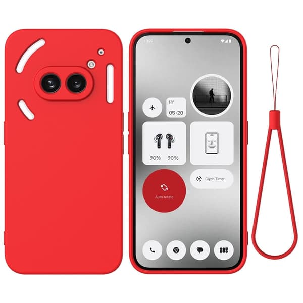 Matt flytende silikondeksel for Nothing Phone (2a) - Rød Red