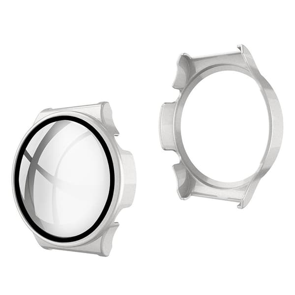 Huawei Watch GT 2 Pro durable frame + tempered glass - Silver Silvergrå
