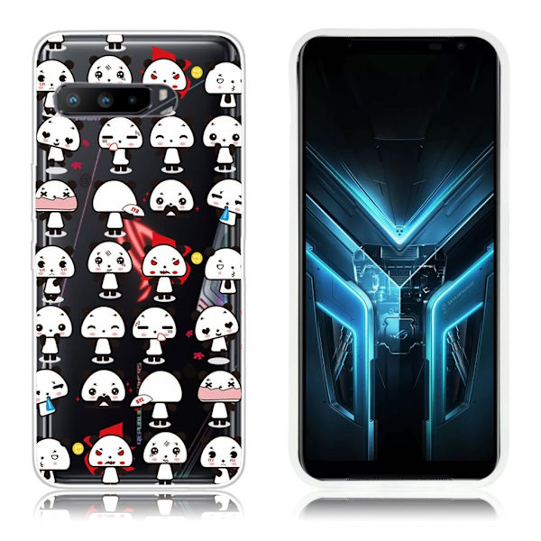 Deco Asus ROG Phone 3 Etui - Pandaer Faces Multicolor