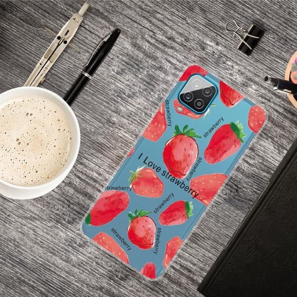 Deco Samsung Galaxy A12 5G skal - Jordgubbar Röd