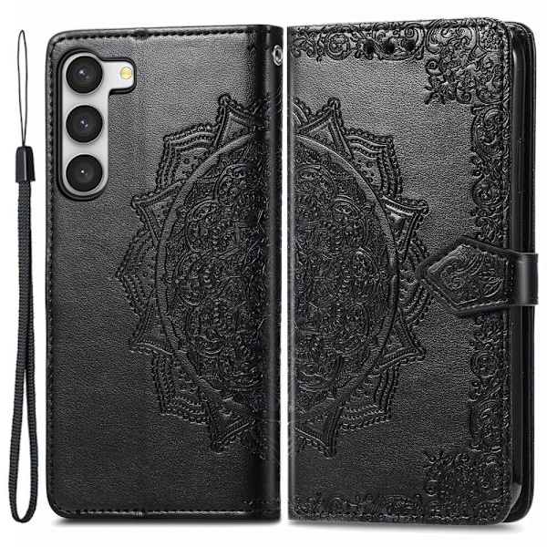 Mandala Samsung Galaxy S23 Flip Etui - Sort Black