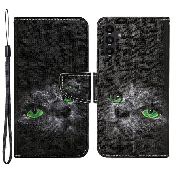 Wonderland Samsung Galaxy A24 4G Flip Etui - Kat Black