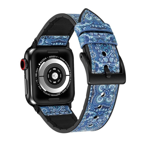 Apple Watch Series 6 / 5 40mm mönster silikon klockarmband - blå Blå