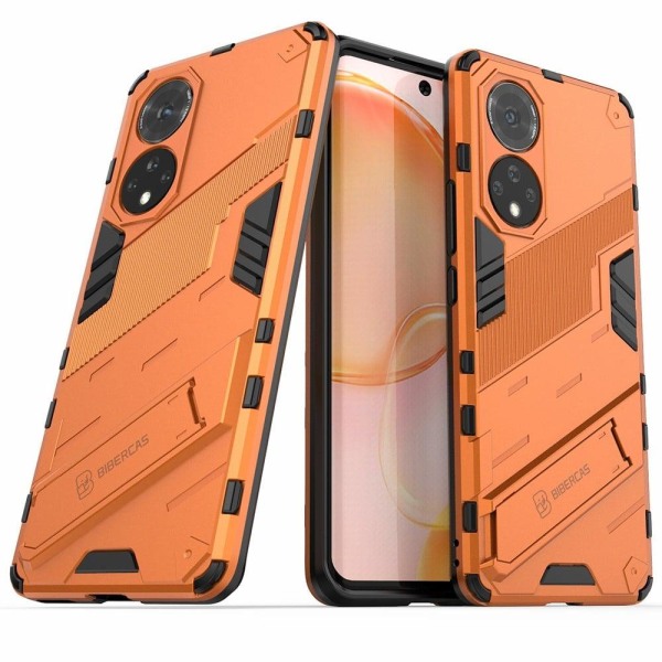Stødsikker Hybrid Cover med A Moderne Touch til Honor 50 - Orang Orange