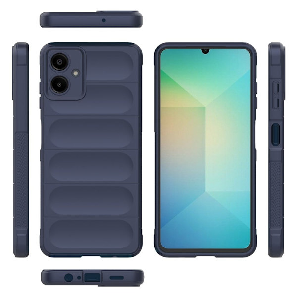 Mjukt greppformat Samsung Galaxy A06 skal - Mörkblå Blå