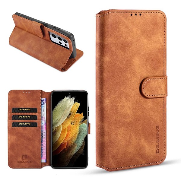 DG.MING Samsung Galaxy S21 Ultra Retrofodral - Brun Brun