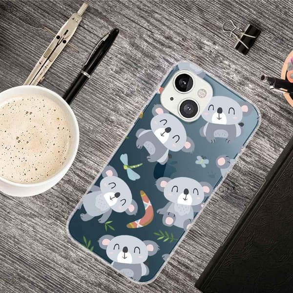 Deco iPhone 14 Plus deksel - Koala Silver grey