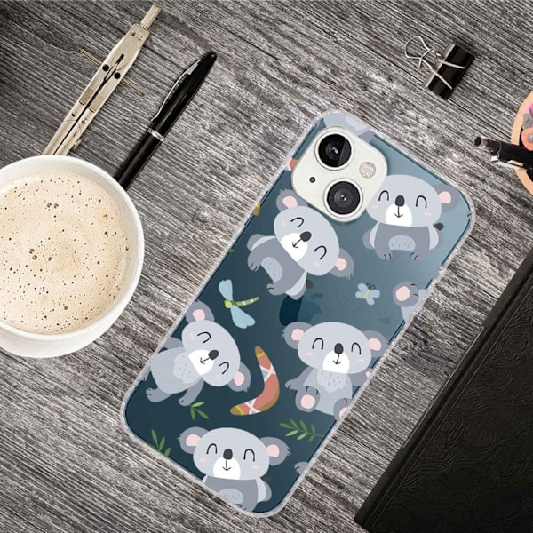 Deco iPhone 14 Plus skal - Koala Silvergrå