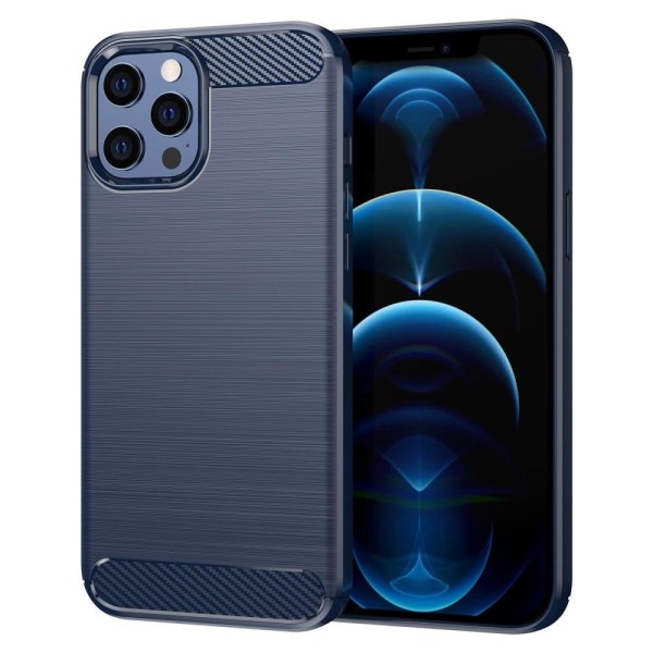 Carbon Flex etui - iPhone 12 Pro Max - Blå Blue