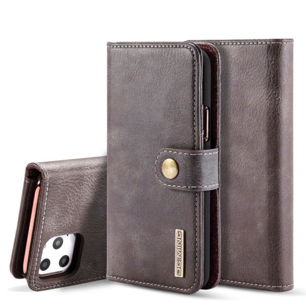 DG.MING iPhone 11 Pro Max 2-in-1 Wallet kotelot - Kahvi Brown