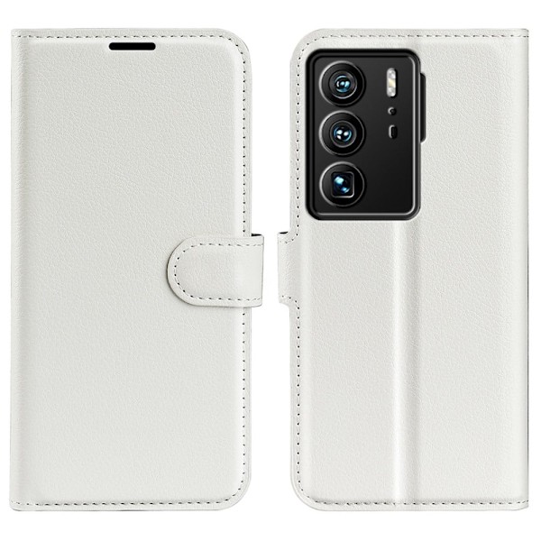 Klassisk ZTE Axon 40 Ultra Flip Etui - Hvid White
