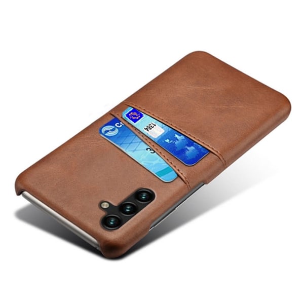 Dual Card Fodral Samsung Galaxy A54 - Brun Brun