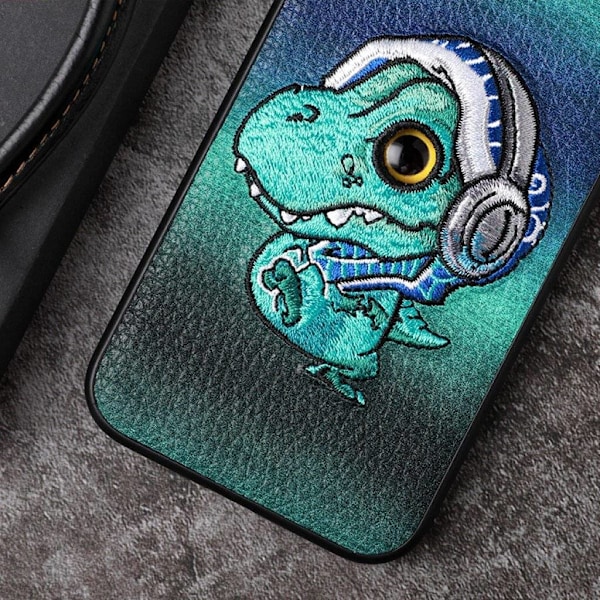 Nimmy Sött husdjur iPhone 11 Pro Broderat fodral - Grön Grön