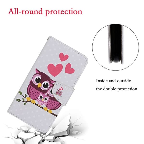 Wonderland iPhone 12 Mini Flippetui - Ugle Family Multicolor