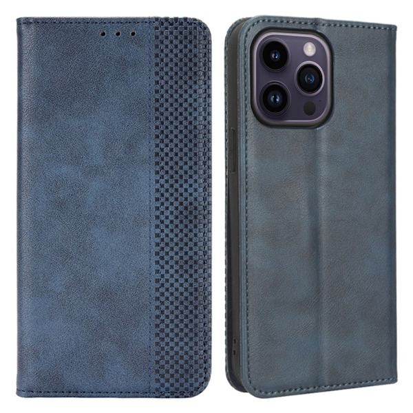 Bofink Vintage iPhone 15 Pro Læretui - Blå Blue