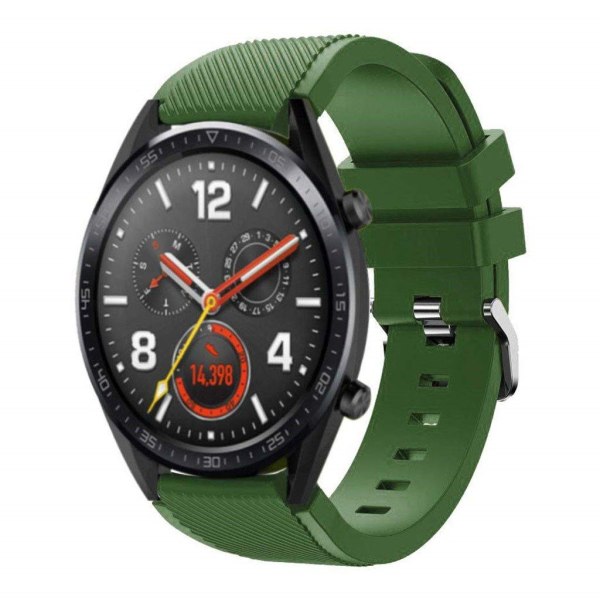 Huawei Watch GT 22mm mönstrat klockband av silikon - Armégrön Grön