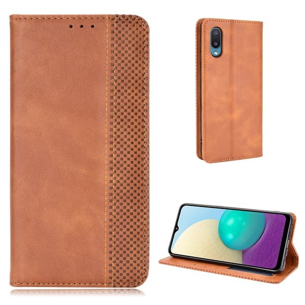 Bofink Vintage Samsung Galaxy M02 / A02 Læder etui - Brun Brown