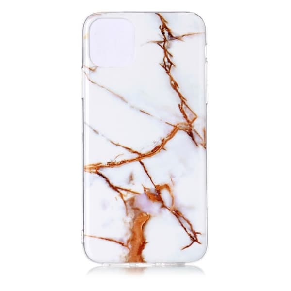 Marble iPhone 11 Pro Max deksel - Hvit / Oransje marmor Orange