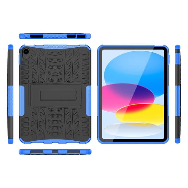 Dekkmønstret kickstand-etui for iPad 10.9 (2022) - Blå Blue