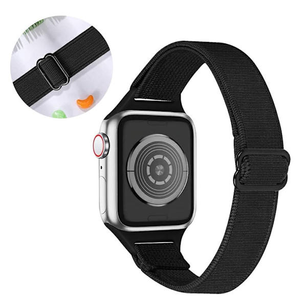 Apple Watch 42mm - 44mm nylon urrem - Sort Black