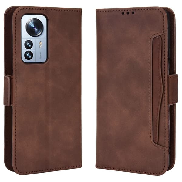 Moderni Nahkalaukku For Xiaomi 12 Pro - Ruskea Brown