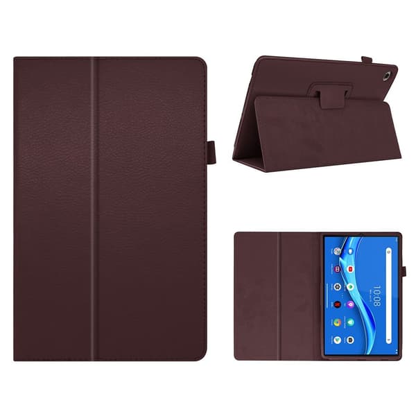 Lenovo Tab M10 HD Gen 2 läderfodral med litchi-textur - Brun Brun