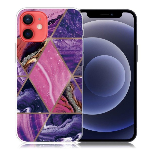Marble iPhone 12 Mini case - Purple and Rose Marble Purple