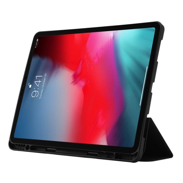 iPad Pro 12.9 (2022) / (2021) / (2020) kolminkertainen nahkakotelo - Musta Black