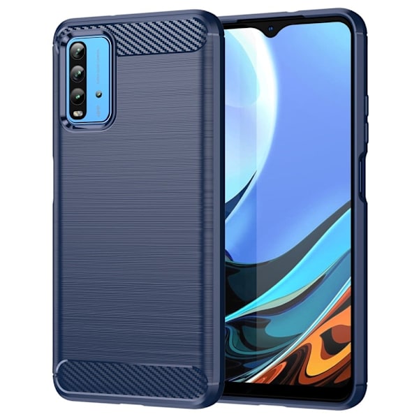 Carbon Flex Etui Xiaomi Redmi 9T / Poco M3 / Note 9 - Blå Blue