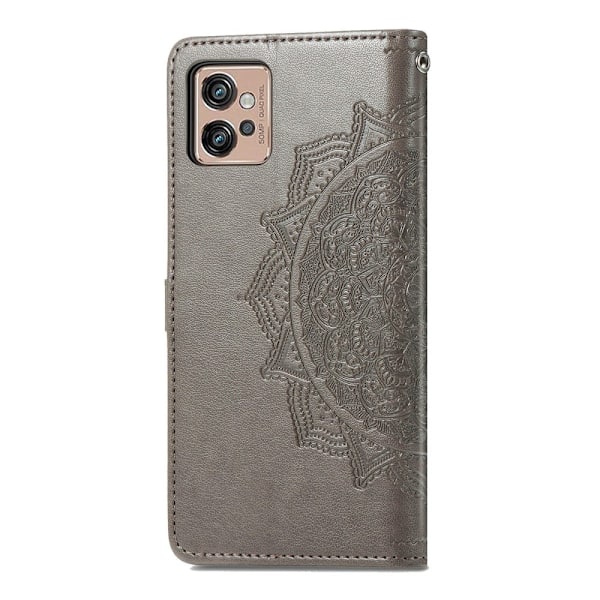 Mandala Motorola Moto G32 Flip Etui - Grå Silver grey