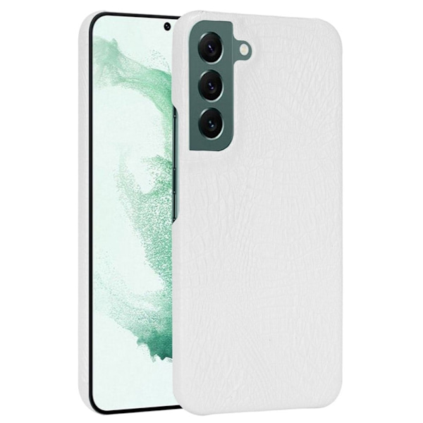 Croco Etui Samsung Galaxy S22 Plus - Hvit White