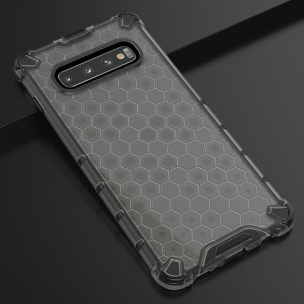 Bofink Honeycomb Samsung Galaxy S10 Plus kuoret - Musta Black