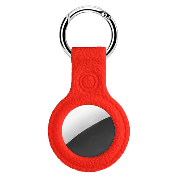 AirTags litchi-silikoneovertræk - Rød Red