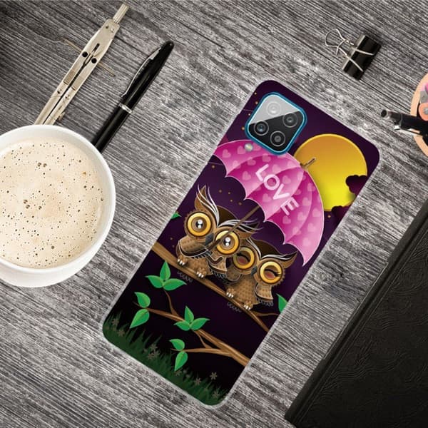 Deco Samsung Galaxy A12 5G kotelot - Pöllö Multicolor
