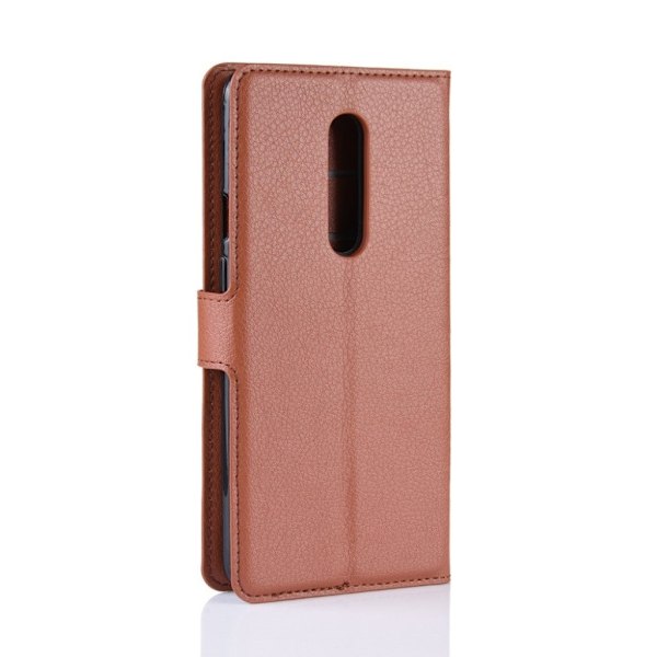 OnePlus 7 Pro litchi læretui - Brun Brown