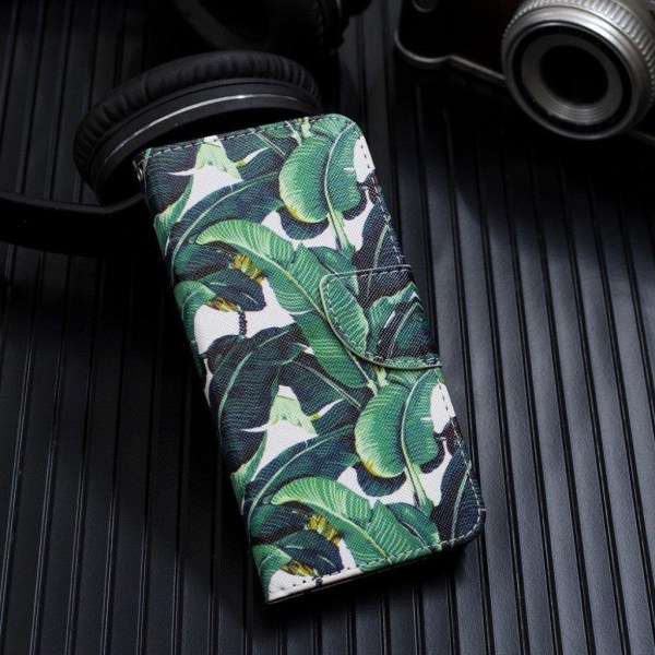 Wonderland Xiaomi Redmi 9C Flip etui - Blad mønster Green