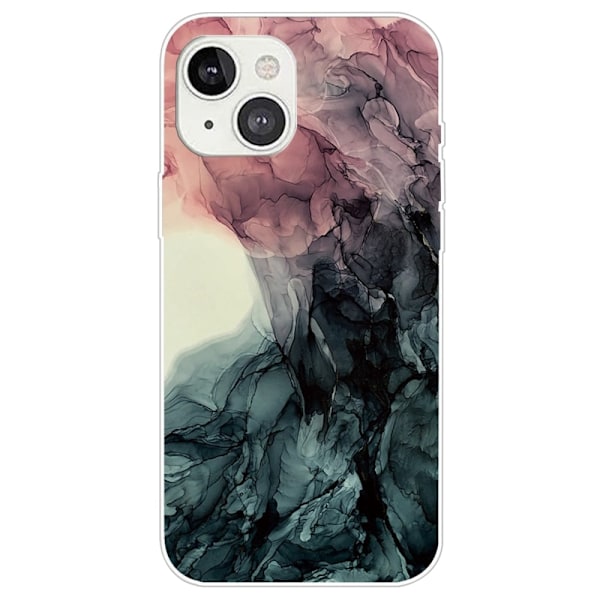 Marble design iPhone 14 Plus kotelot - Vaaleanpunainen Ja Vihreä Marmori Multicolor