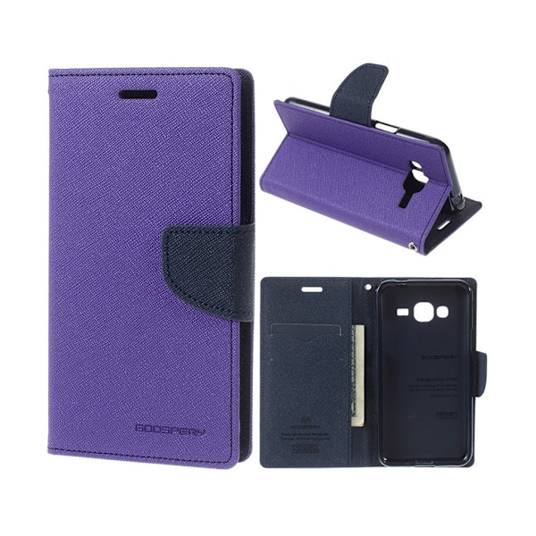 Mercury Goospery læder-etui til Samsung Galaxy J3 (2016) - Lilla Purple