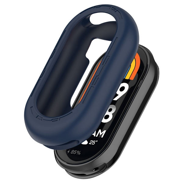 Xiaomi Mi Band 9 / 9 NFC Silikon Deksel Watch Frame Case Case Deksel Edge Protector - Midnattsblå Blue