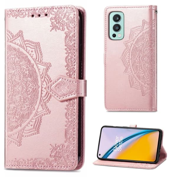 Mandala OnePlus Nord 2 5G Flippetui - Rose Gull Pink